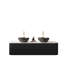 Meuble-lavabo 60 po avec lavabo 60 po, armoire flottante avec 2 tiroirs, 2 cuves noires pré-assemblées