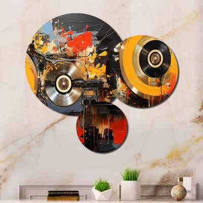 Ensemble de 3 pièces colorées en vinyle