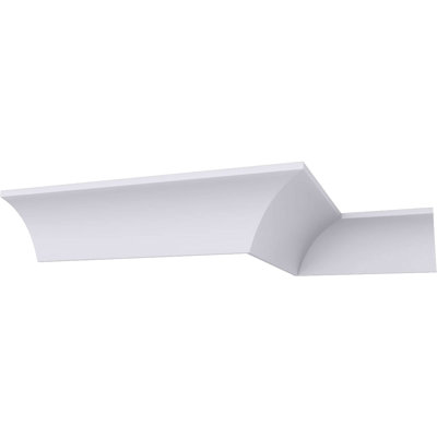Endurathane Traditional Cove Crown Moulding, 2 3/8"H x 2 5/8"P x 3 5/8"F x 94 1/2"L, Factory Primed