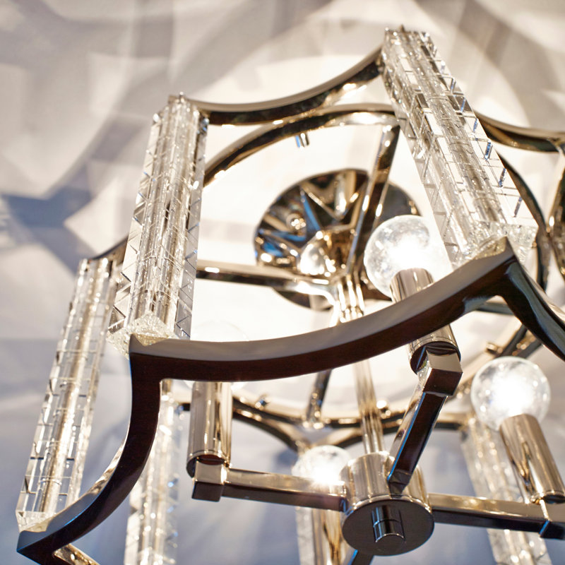 Hillegierd 4 - Light 16" Chandelier Style Geometric Semi Flush Mount