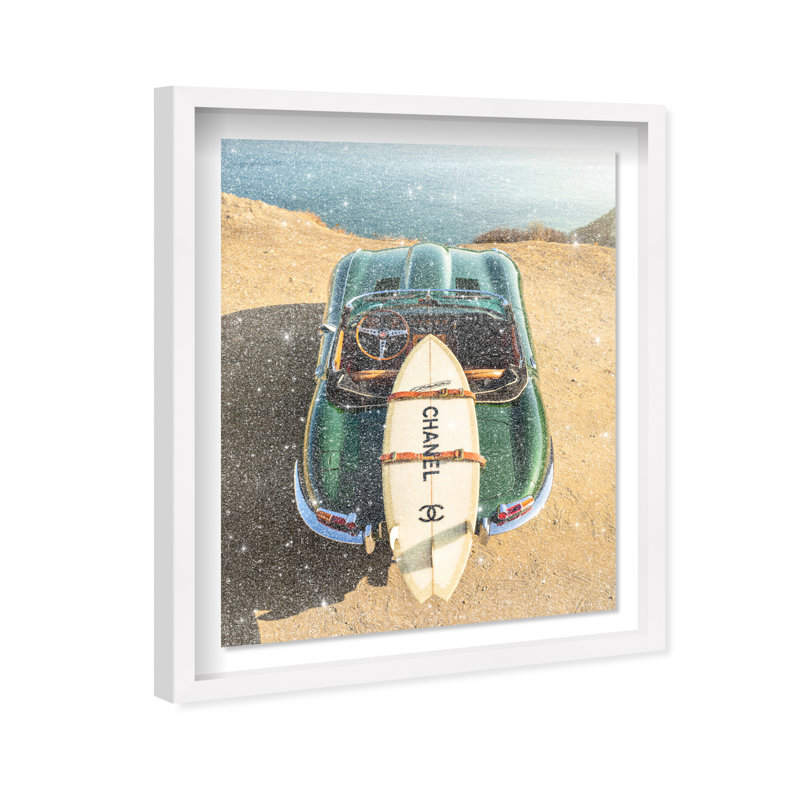Board On Jaguar Print by Oliver Gal, 25.5"H x 31.5"W, White Shadowbox