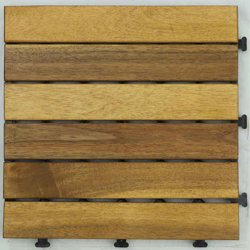 Carreau de terrasse 11,8 "x 11,8" en bois brun