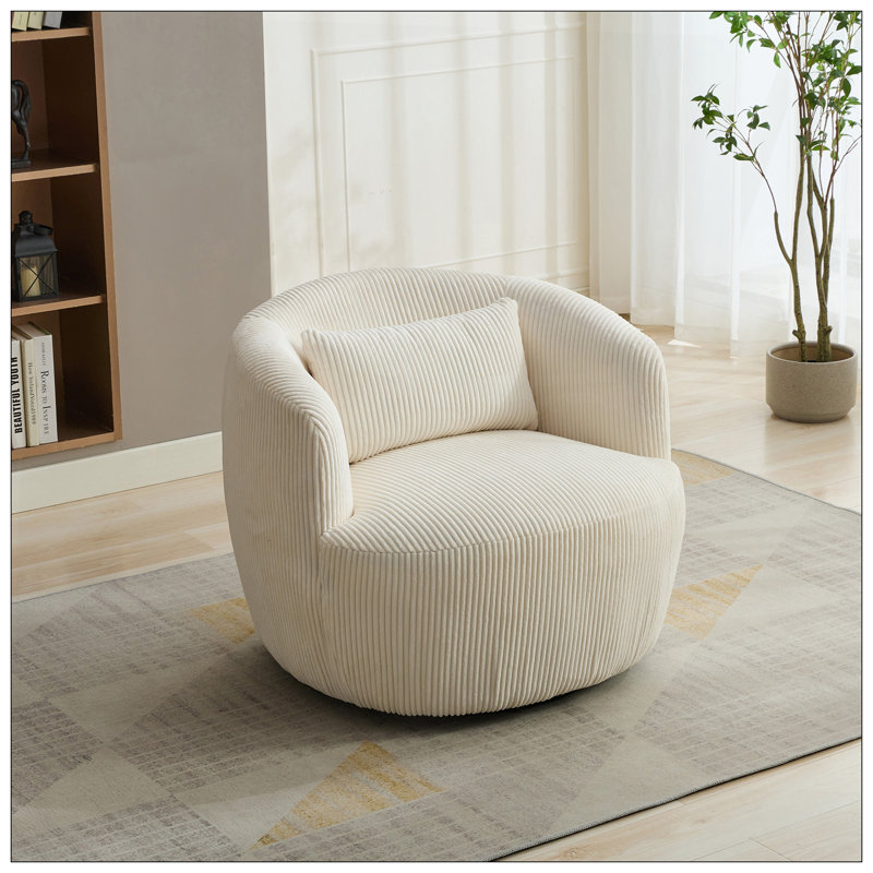 Fauteuils d'appoint, Velours côtelé ivoire
