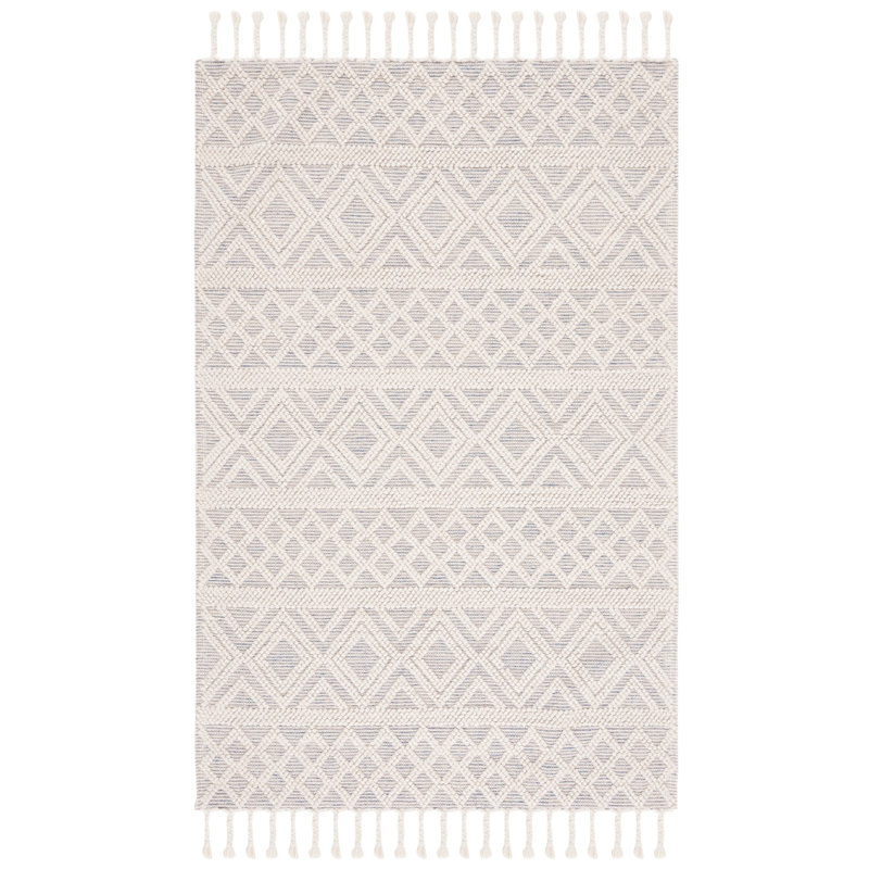 Natura Flat Weave Wool Geometric Rug, Rectangle 4' x 6'
