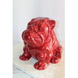 Nifao Collection Adorable Red Resin, Fiberglass Statue of a bulldog figurine 19" x 15" x 16"H