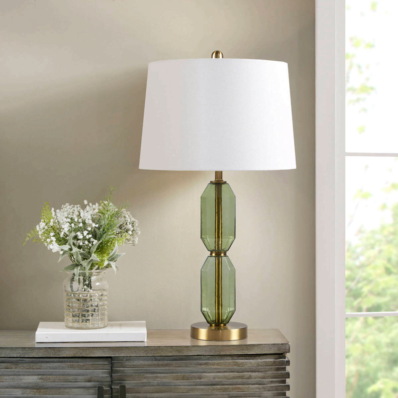 Table Lamp  - Glass Accent Material  Green See Below, Green