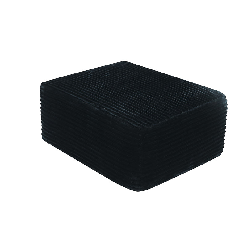 Noir élégant - décontracté, pratique et précieux, avec mousse et ressorts en tissu, Black Fabric