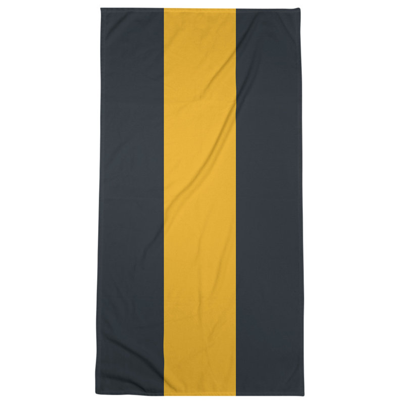 Bath Towel, Black/Dark Gold