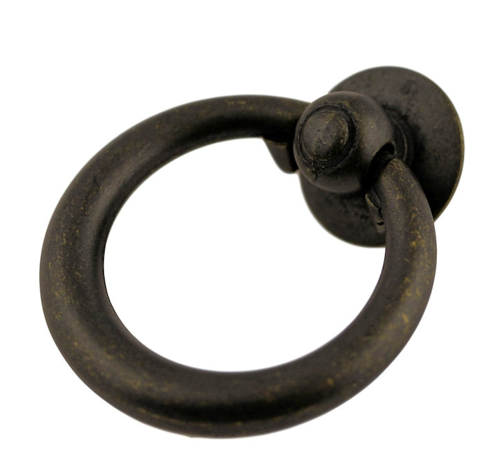 Poignée anneau 1-7 / 8 ", Laiton antique