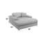 Baleigh Contemporary Chaise with 2 Pillows and Plastic Legs-1728793303