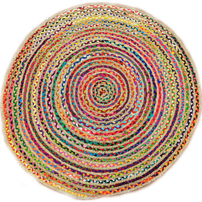 Roberta Round 120 cm x 120 cm Jute / Sisal Hand Woven Area Rug