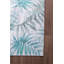 Tapis décoratif à motif floral vert, bleu et blanc-721454691