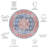 Deblois Oriental Blue/Rust Area Rug-839811582