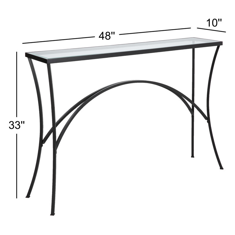 Alayna 48'' W Glass Console Table