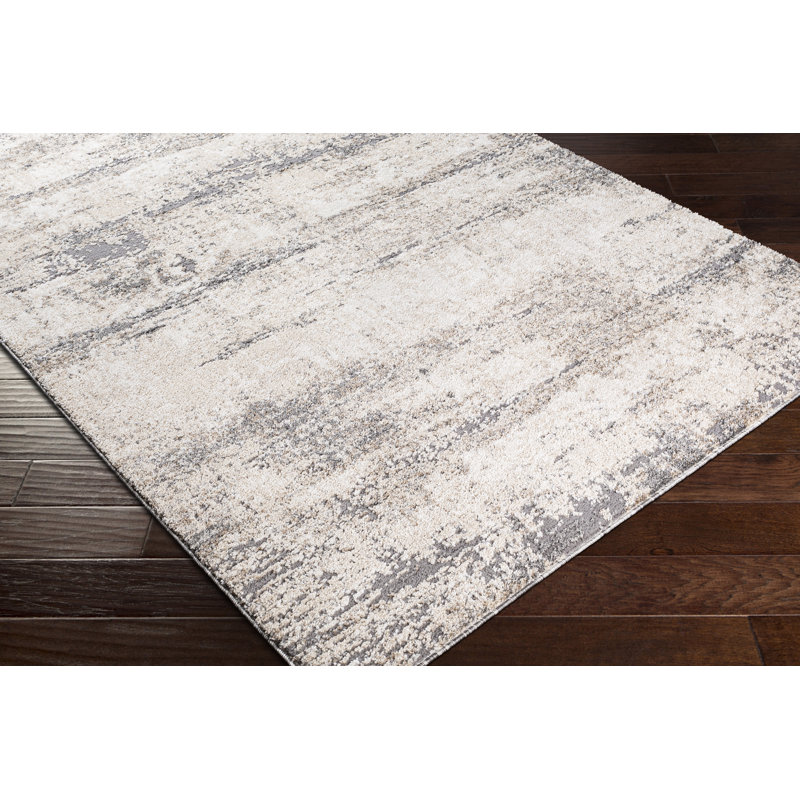 Tapis gris/zone kaki abstract Aderyn, Rectangle 2 pi x 3 pi