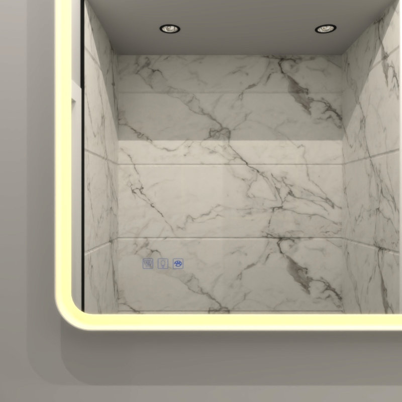 Miroir de salle de bain Fog Led, 30,63 po x 30,08 po