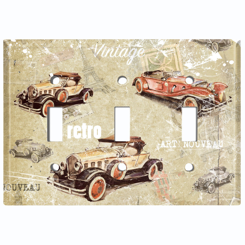 Plaque murale d'interrupteur à bascule Vintage Auto Mobile Classic