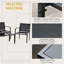 Ensemble de mobilier d'extérieur en métal 4 pièces, noir