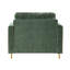 Fauteuil d'appoint moderne avec revêtement en chenille et accoudoirs carrés