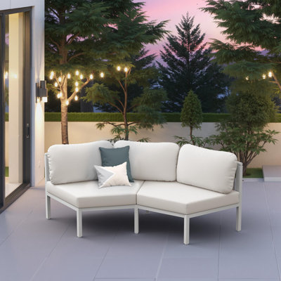 Ensemble de canapé modulaire d'extérieur en aluminium