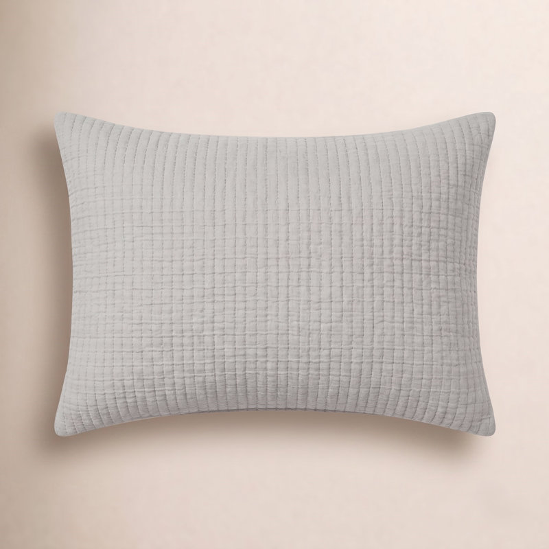 Maybell 100% Cotton Envelope Sham, King, Ash