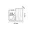 Petit bureau de réception commercial, comptoir avant moderne pour espace d'accueil, bureau de réception compact pour le bureau et la vente au détail-107718630