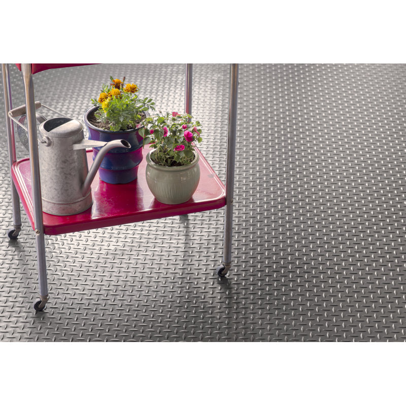 Rouleau de plancher de garage Diamond, Gris ardoise, L 288 po x l 120 po