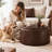 27.2'' Upholstered Round Tufted Ottoman With Storage-333473693