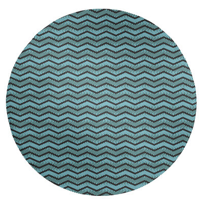 Tapis à chevrons ondulés/brun foncé