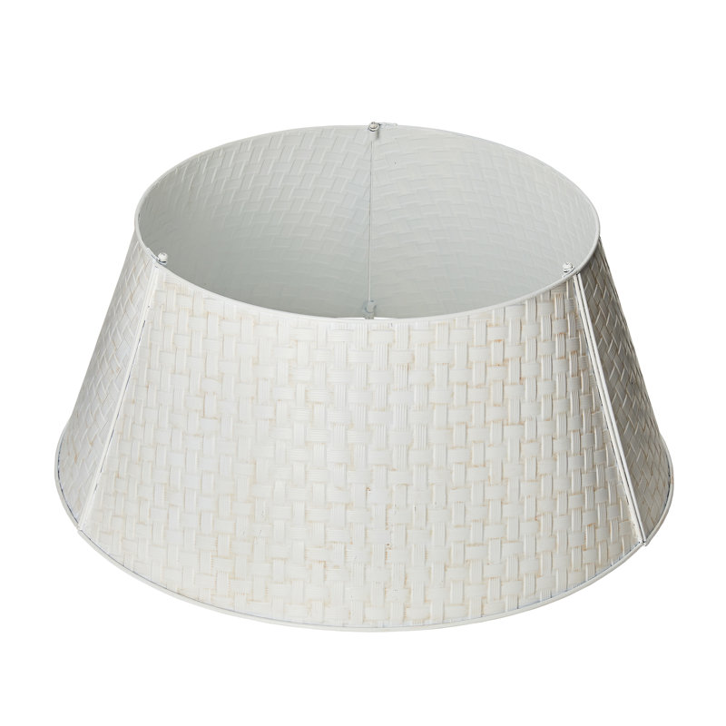 Metal Weave Tree Collar, White