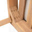 Fauteuil club en bois d'acacia avec coussin de siège
