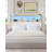 Headboard with 3-Tier Storage Shelves, Velvet Upholstered Head Board with 2 Outlets, USB Ports & LED Light, Soft Backrest-984979042-985306066
