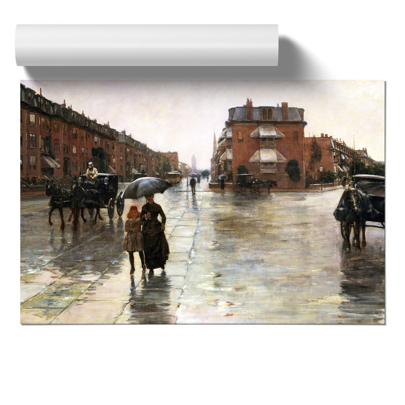 Rainy Day, Boston by Childe Hassam - Frameless Print, 21cm H x 30cm W x 0.1cm D