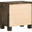 Table de chevet rustique brun doré avec 2 tiroirs et quincaillerie de finition unie et matte pour la chambre à coucher