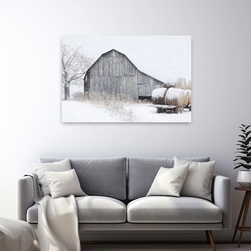 L'art d'hiver, paysage contemporain abstrait, H 48 po x l 32 po