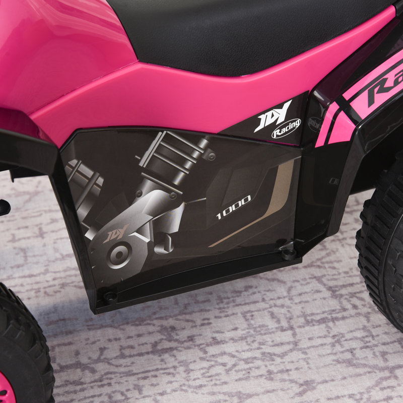 Pink 4-Wheel Ride-On ATV with Music and Lights