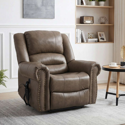 Aura 40" W Dual Motor Power Lift Recliner Infinite Position With Heat And Massage
