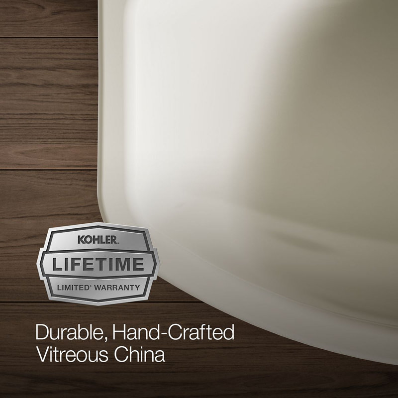 Cimarron® Vitreous China 23" Pedestal Bathroom Sink with Overflow, Biscuit, Single Hole