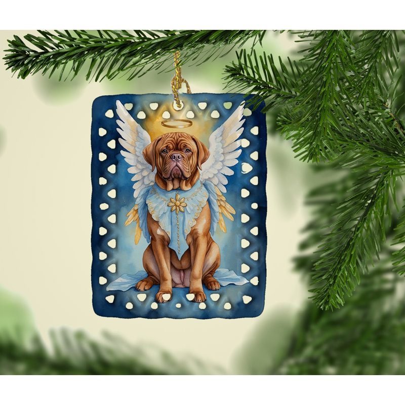 Ornement en porcelaine Dogue de Bordeaux My Angel, Dogue de Bordeaux 6993