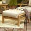 Pouf d'extérieur Summerton en teck avec coussin-65325962-45256510