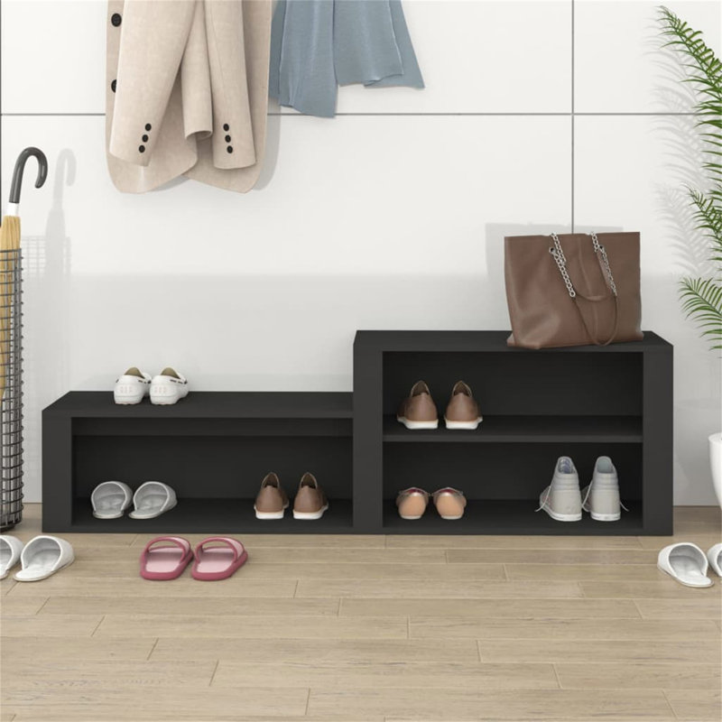 Dycus Polyurethane Upholstered Storage Bench, Black