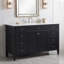 Meuble-lavabo de salle de bain de 122 cm (48 po) avec lavabo, meuble-lavabo autoportant en MDF avec 6 tiroirs et 2 portes, ensemble meuble-lavabo avec lavabo en composite, charnières à fermeture douce et poignées en métal argenté-1783103178