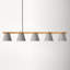 London 5 Light Concrete Dimmable Pendant