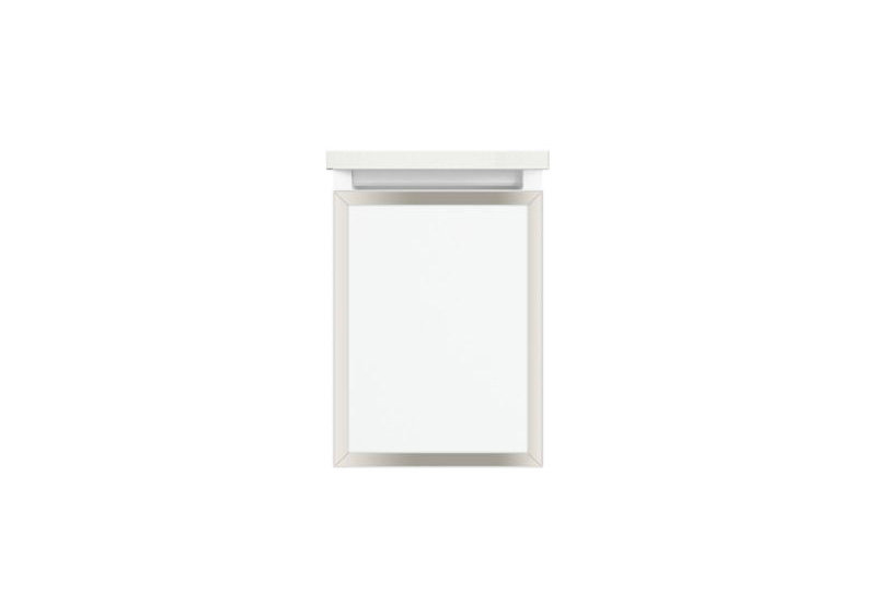 Base de meuble-lavabo simple avec cadre 12,13 po Profile, Oui, Noir/nickel poli