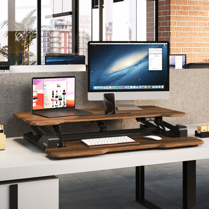 Convertisseur de bureau rectangulaire à hauteur ajustable de l 38 po