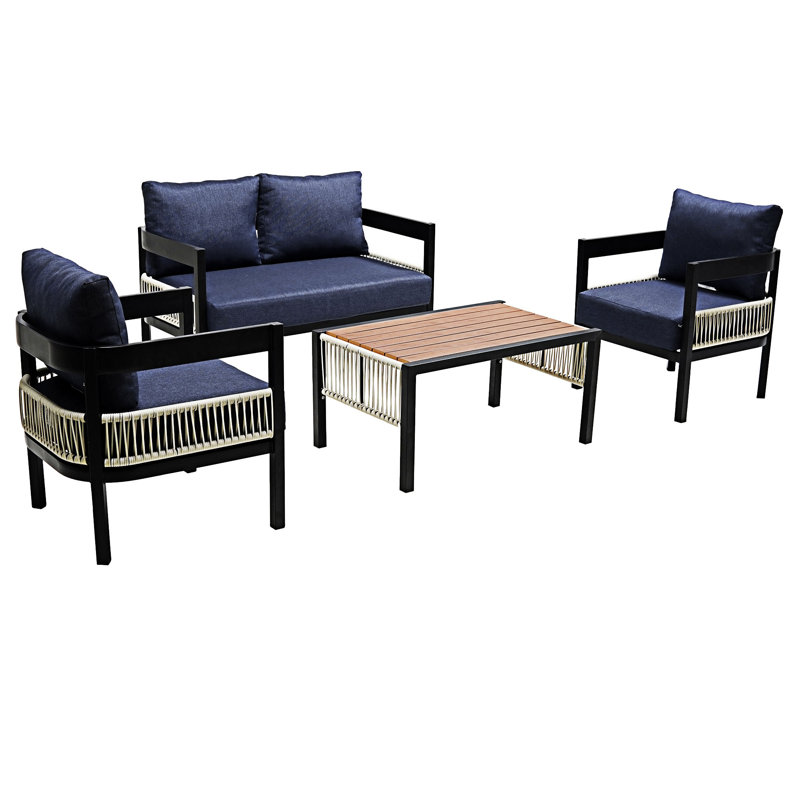 Multi-person Outdoor Sofa Set, Dark Blue