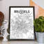 Brussels City Map - No Frame Print-2075865799-2075865853