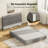 Memory Foam Platform Bed, All-foam Bed Frame with Headboard
