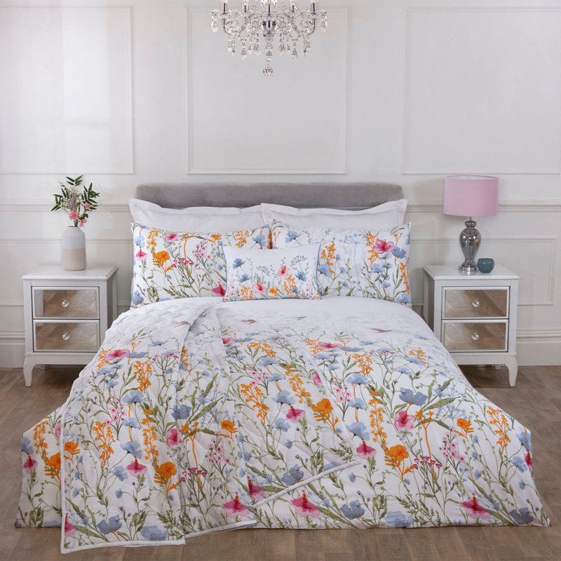 Meadow Floral 200 Thread Count 100% Cotton Duvet Set   , Kingsize