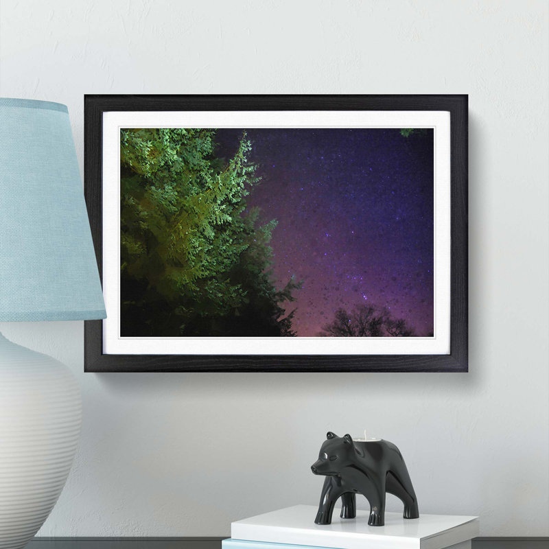 Starry Sky in Abstract - Framed Print, Black Framed, 62cm H x 87cm W x 2cm D
